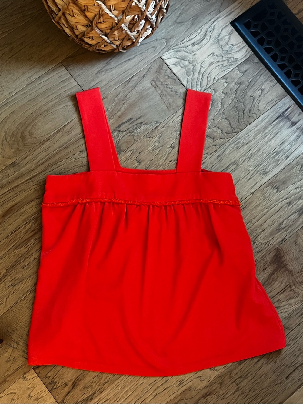 CROSBY by Mollie Burch Bold Red Orange Square-Neck Tank